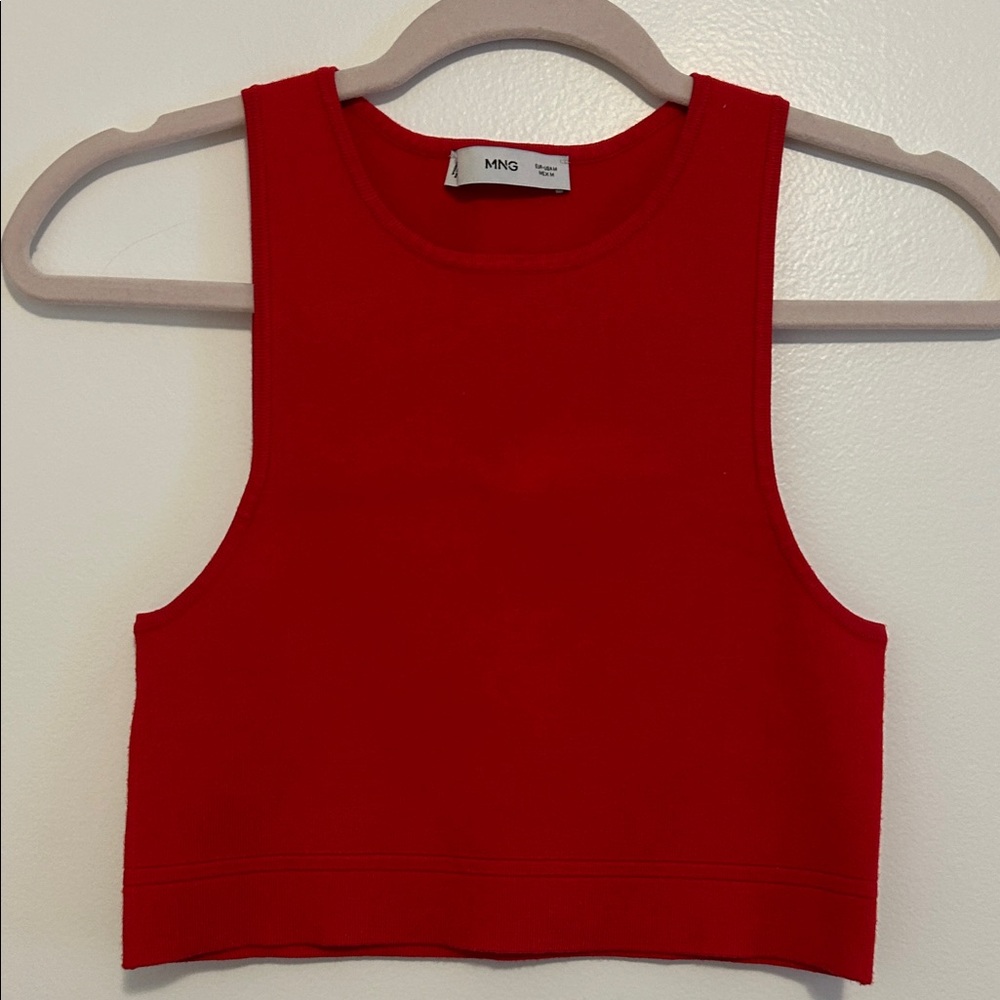Mango Red Crop Top